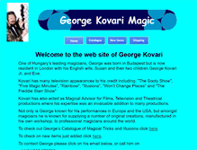 Tablet Screenshot of kovarimagic.com